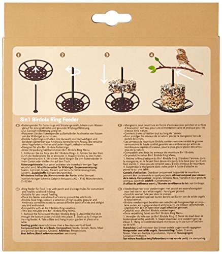 8in1 Birdola Ring Feeder (Futterspender mit Sitzstange für Wildvögel, inklusive Futterring), 130 g - 4