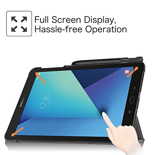 Fintie Samsung Galaxy Tab S3 9.7 Hülle – Ultra Schlank Superleicht Ständer Schutzhülle Cover Case Tasche mit Auto Schlaf / Wach Funktion und eingebautem S Pen Halter für Samsung Galaxy Tab S3 T820 / T825 (9,68 Zoll) Tablet-PC, Space Grau - 7