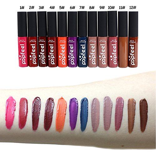 ROMANTIC BEAR 12 Farben Wasserdichte Matten Flüssiger Lippenstift Lang Anhaltende Kosmetik-Set - 6