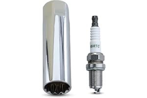 Mtanlo Douille de Bougie d'allumage Magnétique 14mm,Universel Magnétique Clé à Bougie Allumage,3/8" Cle Bougies Voiture Douze Pans Douille à Bougie Pivotante à Paroi Mince avec Bougie d'allumage