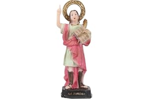 TWO TIGERS Figura San Pancracio. 2 Tamaños y Unidades a Elegir. Figura de Resina, Imagen Religiosa. Adorno de Comedor, Salón, Capilla, Iglesia, Colegio, Habitación (Pequeño (1 ud))