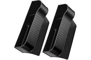 Qiwenr Vano Portaoggetti per Auto, 2 pezzi Tasche a Fessura Della Fessura del Sedile, Scatola Portaoggetti per Seggiolino Auto, Organizer per Seggiolino Auto, Box Portaoggetti per Auto (Nero)