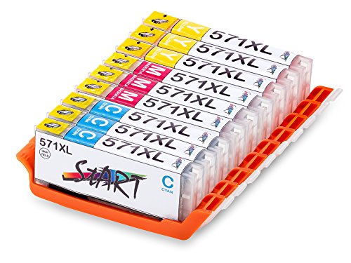 Start - 9 XL Compatible CHIP Cartouches pour Canon CLI-571C XL Cyan  CLI-571M XL Magenta  CLI-571Y XL Jaune