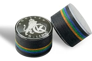 KONLLEN Punta da Biliardo Rainbow con Punta Trasparente SX/SS/S/M/MH/H 11 mm/14 mm 9 Strati Accessorio per Stecca da Biliardo 1 Pezzo