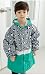 Korean Lovely Baby Raincoat Fashion Children Rainwear Grey Leopard Print S