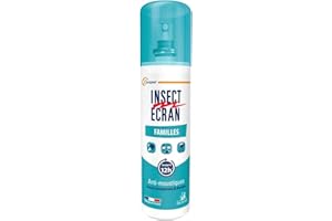 INSECT ECRAN - Anti-moustiques - Spray répulsif peau - Protection contre les piqûres de moustiques - Familles - 100 ml