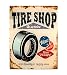 Produktbild LB H&F Schild Werkstatt Auto Garage Autoreifen Wand Deko (Shop) - CE