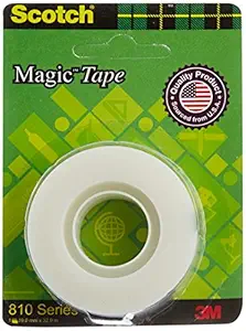 Scotch Magic Tape - The Original Matte-Finish Invisible Tape by 3M (1 Roll, Width 1.9cm Length 32.9m)