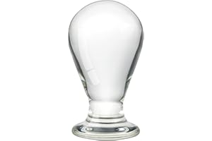 SXOVO Plug Anal de Cristal Consolador Clásico Transparente Bombilla Butt Plug Masajeador Vagina Masturbación para Hombres y Mujeres Juguete Sexual Combinado (L)