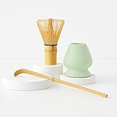 3 Par&ccedil;a Matcha &Ccedil;ayı Fır&ccedil;a ve Bamboo Whisk Tutucu ve Bambu Kaşık Set mt155