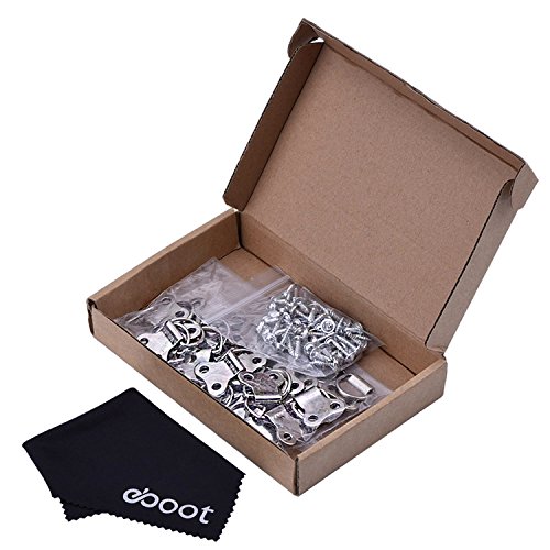 eBoot schwerlast D-Ring Bilderrahmen Bild Aufhänger Kleiderbügel doppelte Löcher mit Schrauben, 25 Stück - 7