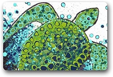 Heymat Cute Sea Turtle Painting Theme Ation Floor Mats Non Slip Rubber Doormats 23.6 X 15.7 Inch Bath Kitchen Decor Entryway Rug/Floor Mat 23.6 X 15.7 Inch