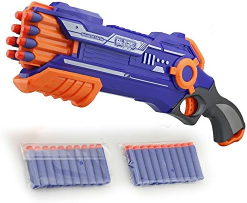 LINHUANRAN Kids Soft Foam Bullet Blaster Toy Gun Long Distance Range W/ 20 Darts