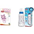 LuvLap Bunny Food & Fruit Nibbler & Luvlap Anti-Colic Slim Regular BPA-Free Neck Essential Baby Feeding Bottle, 250ml, Blue