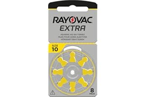 XX-TREME 80 x RAYOVAC Extra Hörgerätebatterien Typ 10 – PR70 - Farbcode gelb – 1,45 Volt - 80 Stück (10 x 8 Batterien)