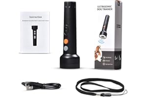 TKSTAR Anti Bell Gerät Taschenlampe, 3in1 Ultraschall Trainer + Ton + Licht Hunde Bell Abschreckung Wolf Abwehr Kontrollgerät,Hundetraining, Verhaltenstrainer, aufladbar, 5m Reichweite