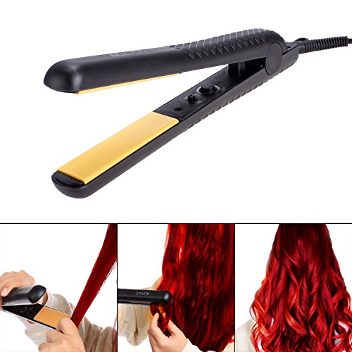 ACEVIVI Haarglätter Elektrisch Thermostat Keramikbeschichtung Straightener mit EU Stecker Schwarz - 5