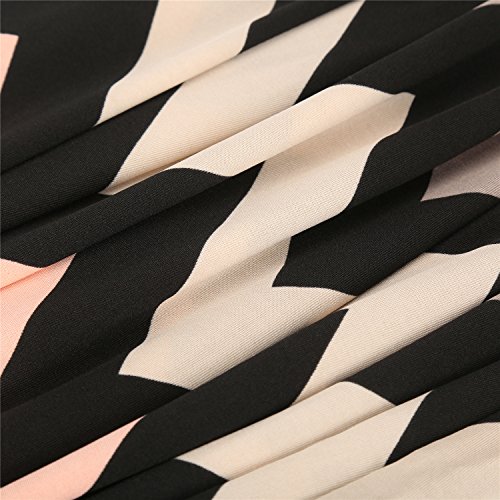 Sommerkleid Damen Partykleid Lang Chiffon High Waist Striped Sleeveless Beach Kleid Elegant – Très Chic Mailanda - 6