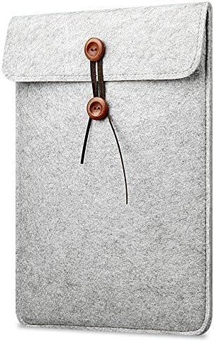13.3 Inch Felt Laptop Sleeve,With Ultra-Thin Lightweight Portable Notebook Computer Pocket Case/Tablet Briefcase Carrying Bag/Pouch Skin Cover For Pad Protective Sleeve Macbook Air / Pro / Retina(Light Gray)