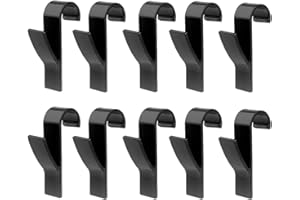 DuDuZui Ganci per Termoarredo Bagno, 10 Ganci Termoarredo Bagno Ganci da Bagno in Plastica Resistente Nessuna Perforazione Richiesta per Appendere Asciugamani, Accappatoi (Nero)