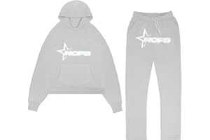 YiJee Jogginganzug Nofstracksuit Y2K Herren - 2-Teilig Tracksuit mit Hoodie und Sporthose | Streetwear Style | Fashion Trainingsanzug für Herren und Damen