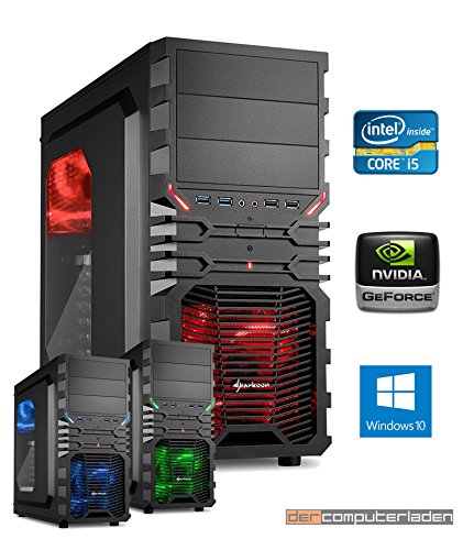dercomputerladen Gamer PC System Intel, i5-7400 (Kaby Lake) 4x3,0 GHz, 32GB DDR4 RAM, 1000GB HDD, nVidia GTX1060 -3GB, inkl. Windows 10 (inkl. Installation) Gaming Computer Büro Multimedia
