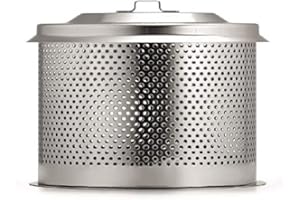 LotusGrill ® Contenitore per carbone di ricambio piccolo/compatto in acciaio inox per il piccolo barbecue – appositamente progettato per il piccolo barbecue a carbonella/compatto per il piccolo