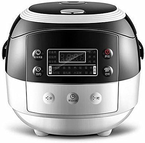 D Electric pot Smart Rice Cooker Multi-Functional Small Rice Cooker Mini Home 2L Liters,Black and White