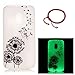 Produktbild Schutzhülle für Lenovo Moto G4 Play, GOCDLJ Ultra Thin TPU Luminous Fluoreszierendes Licht Leuchtende Nacht Hülle Muster Gel Skin Transparent Bumper Rand Cover Tasche Bunte Handyhülle Protective Case Schale schützende Durchsichtig Rückschale Clear Rubber Pattern Fall Handytasche Weiche Ränder Etui + Chinesischer Stil Rote Armbänder für Motorola Moto G4 Play Design Traum Löwenzahn