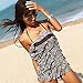 Etosell Sexy Leopard Ruffle Open Back Halter Padded Monokini Bathing Suit Swimsuit Leopard Asian XXL