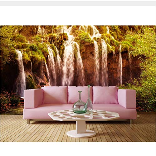 Preisvergleich Produktbild Meaosy Schöne Wasserfallnaturlandschaftswandgemälde, Wandbild Des Wohnzimmerfernsehhintergrundwand-Sofa... 3D-200X140Cm