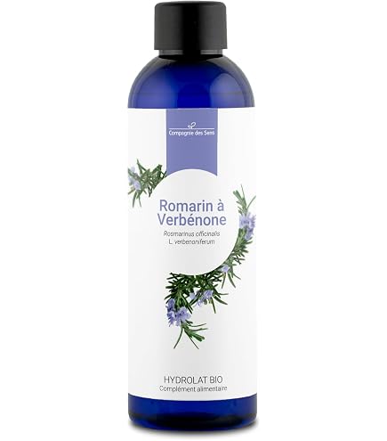 Eau De Rose / Hydrolat De Rose De Damas Bio - Flacon De 200ml En Verre Bleu, 100% Naturel, Marque L'essence'Ciel