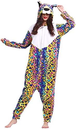 Unisex Adult Pajamas Animal Cosplay Spotted Panther Suitable For height 140-187cm