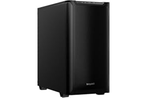 be quiet! Pure Base 501 PC Case, 2 Pre-Installed Pure Wings 3 140 mm PWM Fans, High Static Pressure, Spacious Design, Compact Dimensions, USB 3.2 Gen. 2 Type C, Vertical GPU Installation