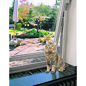 TRIXIE 4417 Schutzgitter für Fenster, eckig, 65 × 16 cm, weiß