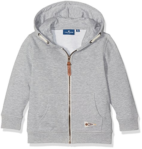 TOM TAILOR Kids Jungen Kapuzenpullover Hooded Sweat Jacket Grau (Medium Grey Melange 2482), 110