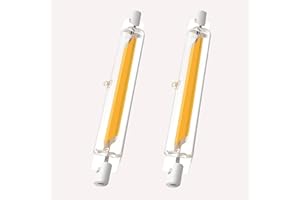 Aseoacc R7S LED 78mm Dimmbar 10W Ersatz für 100W Halogen Leuchtmittel | Warmweiß 3000 K,2 Stück,Energieeinsparung 90%,Kein Flackern, 1000LM 230V für Baustrahler, Arbeit Landschaftsbeleuchtung