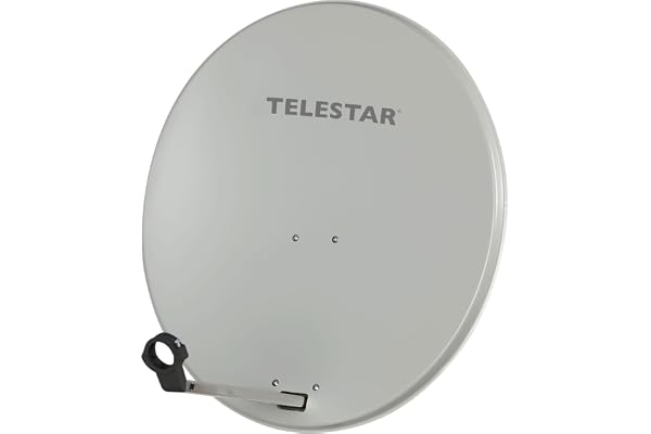 TELESTAR DIGIRAPID 80 S – Parabole Satellite (80 cm, Acier, Support LNB 40 mm) – Gris Clair