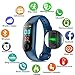 Produktbild PAWACA Fitness Armband mit Pulsmesser, Wasserdicht IP68 Fitness Tracker 0,96 Zoll Farbbildschirm Aktivitätstracker Fitness Uhr Smartwatch,Schrittzähler Uhr für Damen Herren