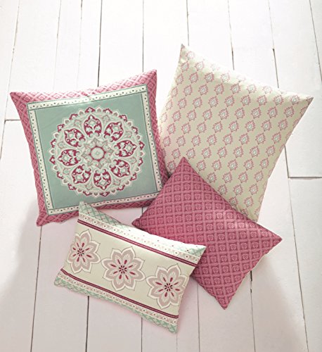 Dreams & Drapes Shantar Kissenbezüge, Blau, Polyester, Pink, 38×28 cm Filled Cushion - 3