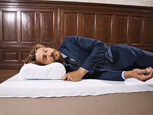 buddy wave Nackenkissen 60×33 höhenverstellbar, ergonomisches Gel Kopfkissen für Rückenschläfer und Seitenschläfer, entspannt Nacken, Rücken und HWS, Nackenstützkissen mit Gelschaum - 7