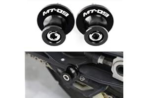 QJY-MOTOR PART-STORE MT09 2014-2023 2pcs Diabolos M6 Tornillos CNC Aluminio para MT-09/SP MT09/SP 2014-2019 2020 2021 2022 2023（Negro）