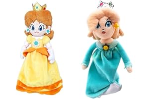 HUAWELL Supr Mari All Star Collection Plüschtier Prinzessin Pfirsich Rosalina & Gänseblümchen gefüllt, 20,3 cm (PrincessRosalina & Daisy)