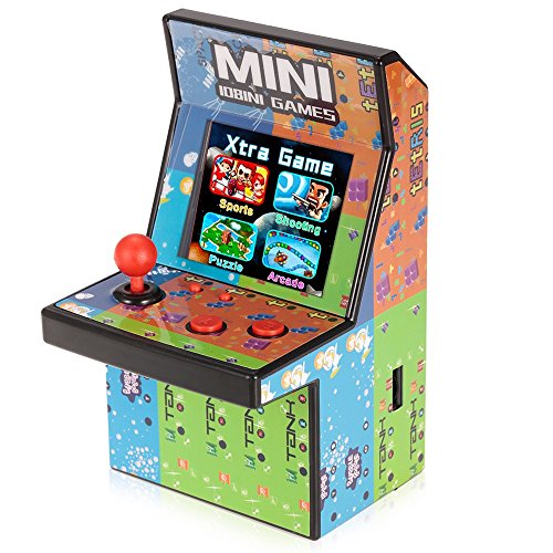 80er Retro Mini Arcade Spielautomat mit 2.8″ LCD Farb Display, eingebautem Lautsprecher und 108 Videospiele - 4