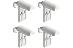 Ventanara® Uniwersalne uchwyty zaciskowe bez wiercenia do rolet i żaluzji, białe, zestaw 4 sztuk