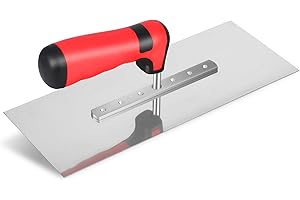 AOZBZ Truelle de Lissage en Acier Inoxydable de Qualité Supérieure avec Poignée Ergonomique (280 x 107 mm) Truelle de Lissage Professionnelle en Acier Inoxydable, Truelle de Nettoyage