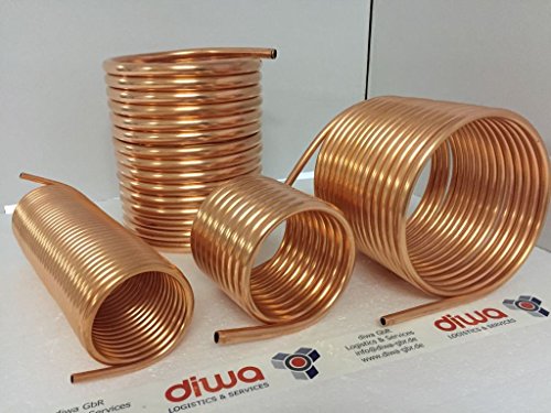 Spirale aus Kupferrohr 12x1mm weich aus 10m mit Ø ca. 20cm (Kupferrohrspirale)