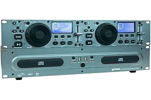 Gemini CDX Series CDX-2250i professionell ljud DJ utrustning multimedia CD mediaspelare med audio CD, CD-R och MP3 kompatibel med USB-ingång, flerfärgad