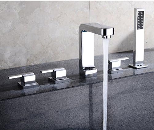 HCP All copper hot and cold split Sit Down/Five-piece bathtub faucet cylinder side/Bathtub faucet floor edge