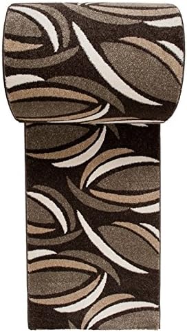 Dark Brown Rug Runner - Modern Trendy Contemporary Pattern - Perfect For Hall Hallway Stairs - Soft Dense Pile Carpet - " ORLANDO " 80 x 210 cm ( 2ft7" x 6ft11" ) Long
